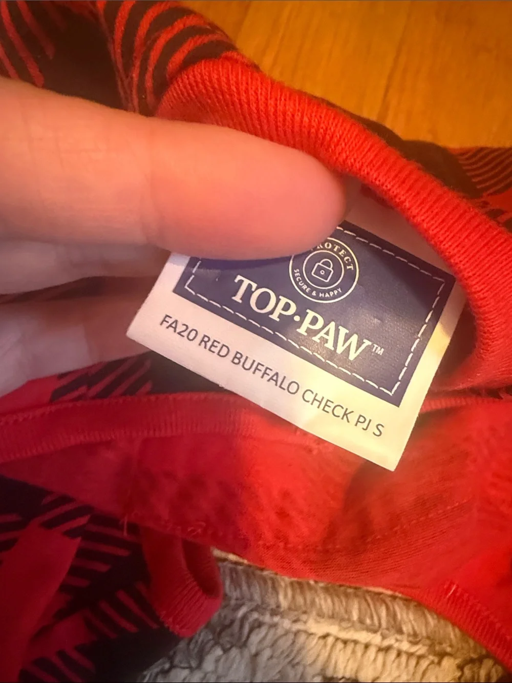 Top Paw Red and Black Buffalo Plaid Dog Pajamas